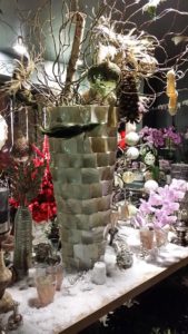 décoration vitrine hiver