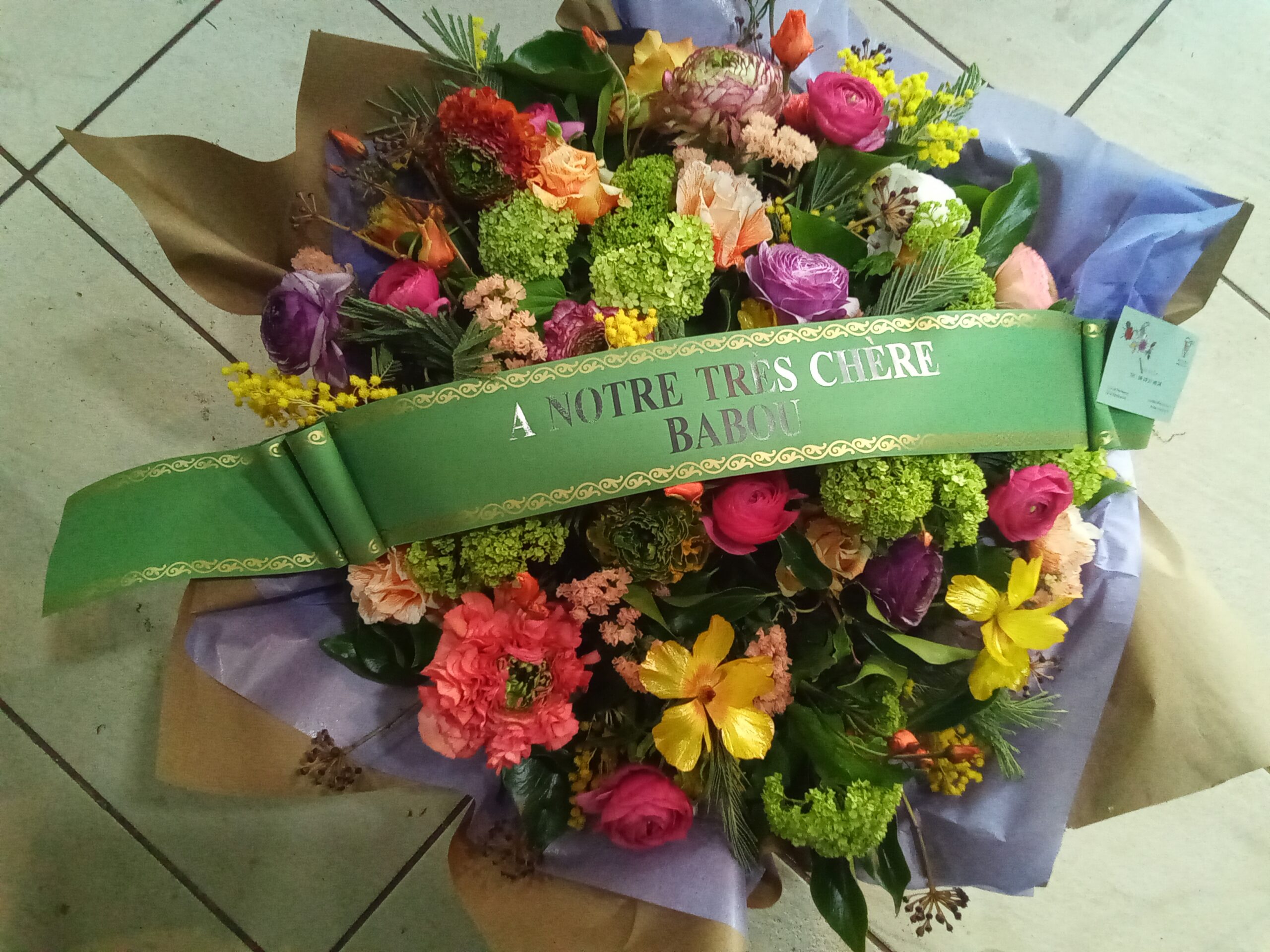 Coussin Fleurs Enterrement