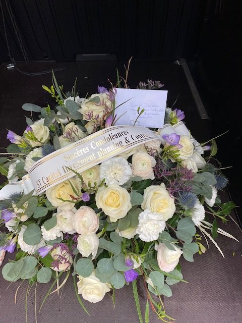 Coussin Fleurs Enterrement