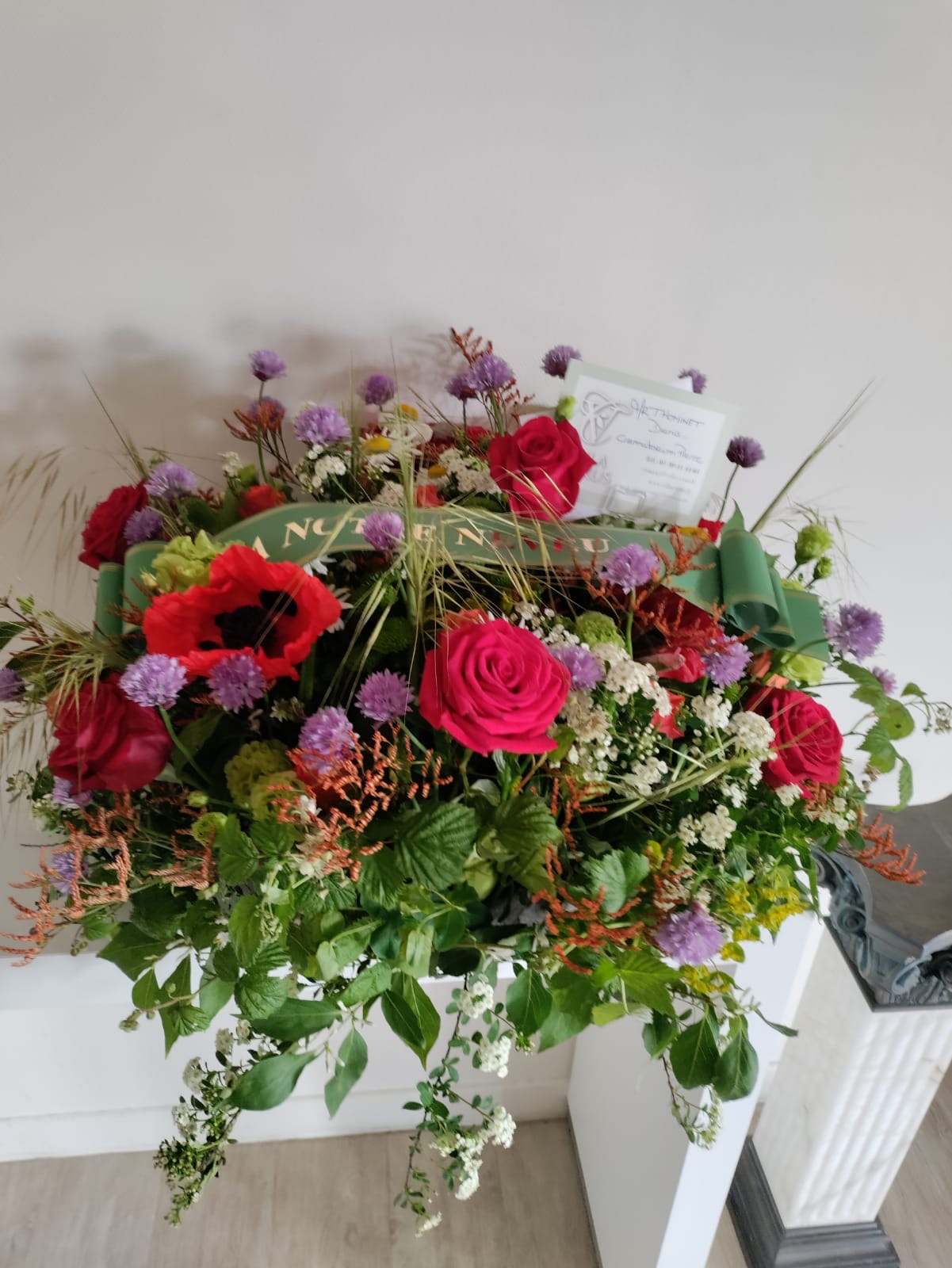 Coussin Fleurs Enterrement